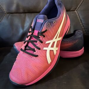 Asics Pink and Black Athletic Shoes Performance Design